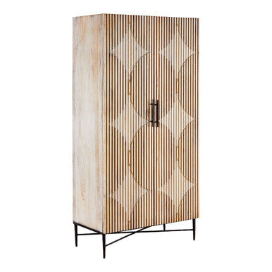 Kyra Grey Wash Elm Wood Wardrobe