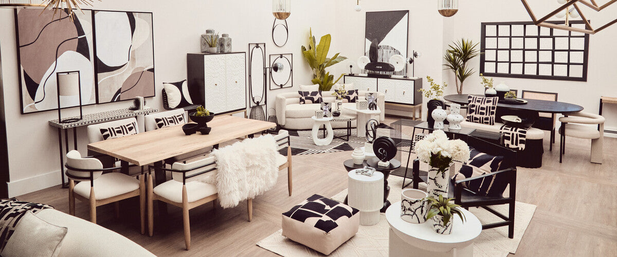 Bosie Ozella Black and Natural Square Cushion