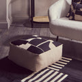Bosie Ozella Natural And Black Square Floor Cushion