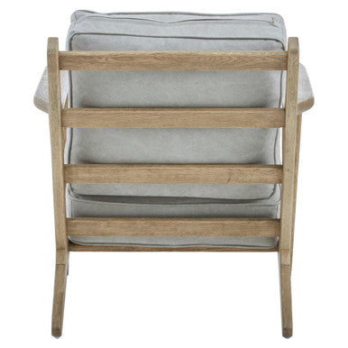 Harry Grey Linen oak frame Armchair