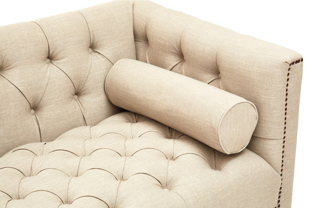 3 Seater Stone Fabric Sofa, Surina