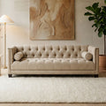 3 Seater Stone Fabric Sofa, Surina