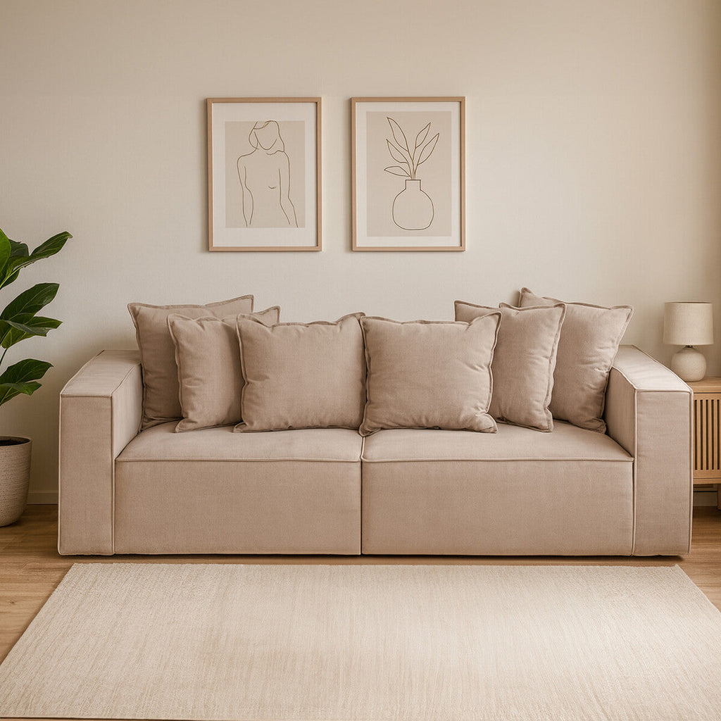 3 Seater Grey Sofa, Marseille