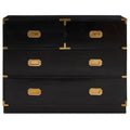Sarter Black Mango Wood Chest of 4 Drawers