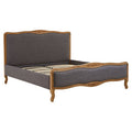 A Parkside Grey Fabric Super Kingsize Bed