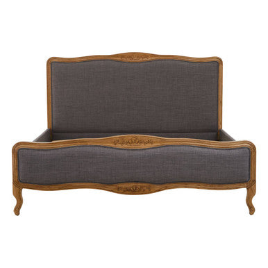 A Parkside Grey Fabric Super Kingsize Bed