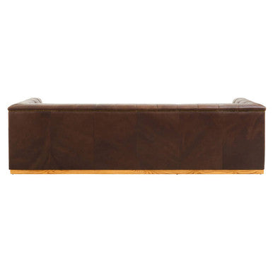 3 Seater Modern Chesterfield Dark Brown Leather Sofa, King