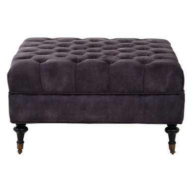 Grey Velvet Ottoman, Sabrina