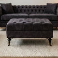 Grey Velvet Ottoman, Sabrina