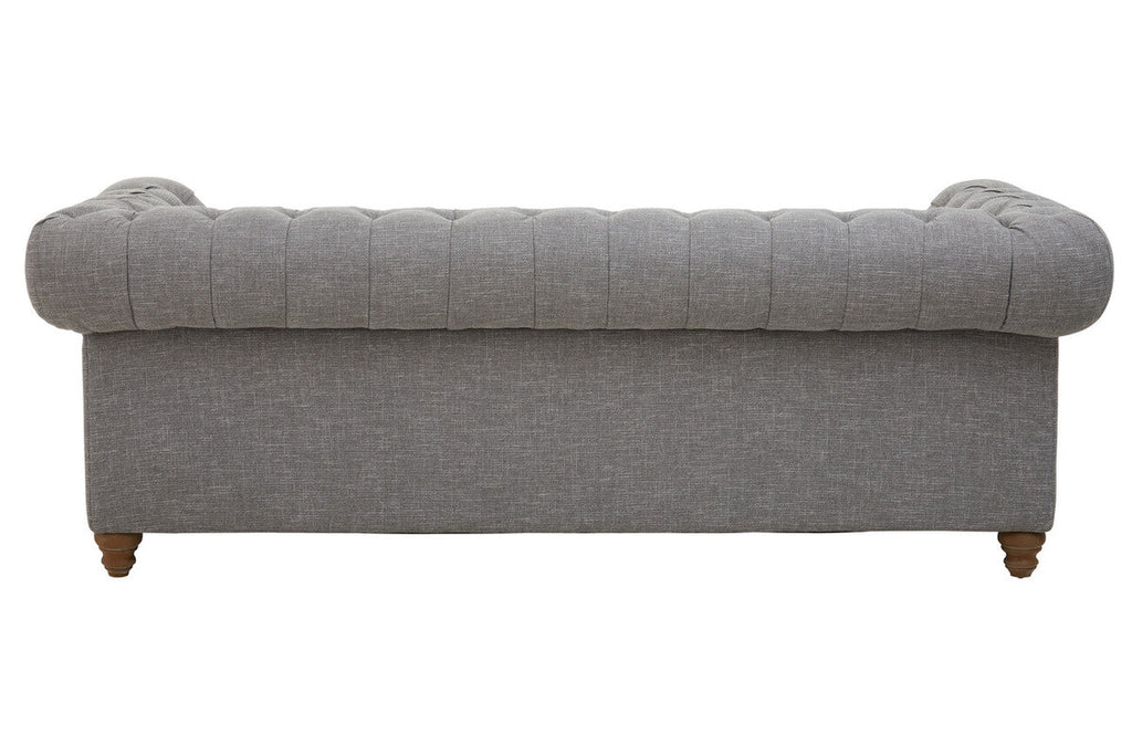 3 Seater Grey Linen Sofa, Stella