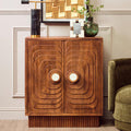Sangar Two Door Mango Wood Carved Cabinet