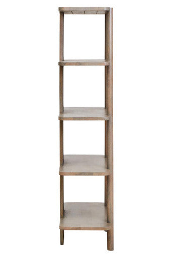 Torello Five Tier Grey Mango Wood Shelf Unit