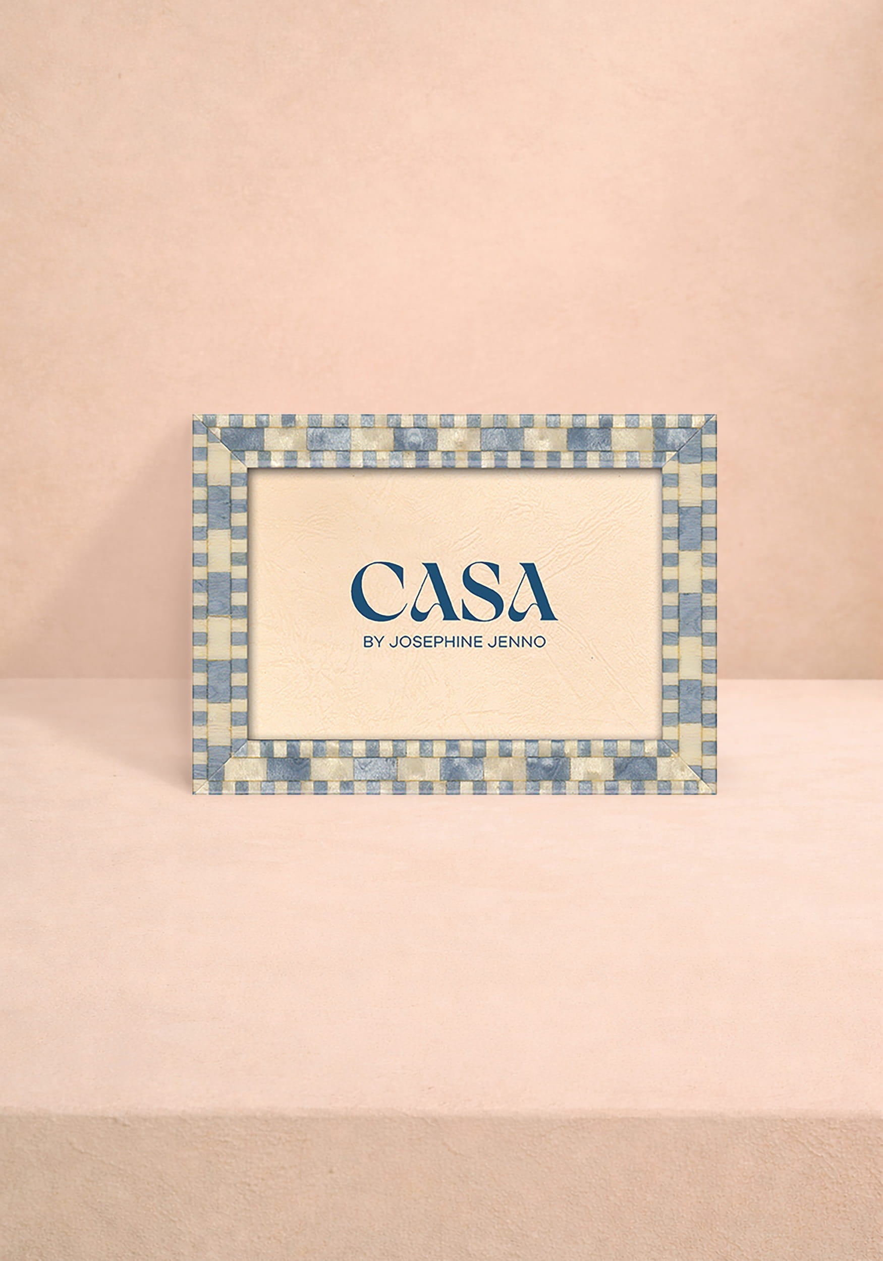 Light Blue Mosaic Marquetry Photo Frame 6x4"