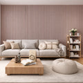 Acoustic Wall Panels in Dusky Pink with Black Backing