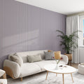 Acoustic Wall Panels in Purple Heather with White Backing
