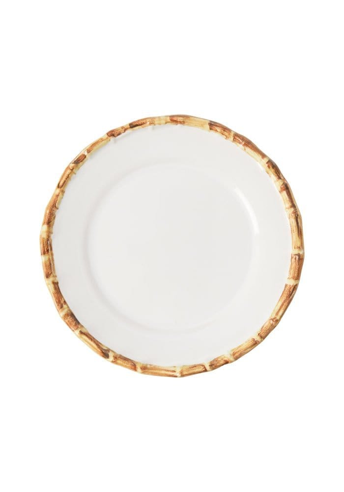 Bamboo Trim Dessert Plates - Set of 6