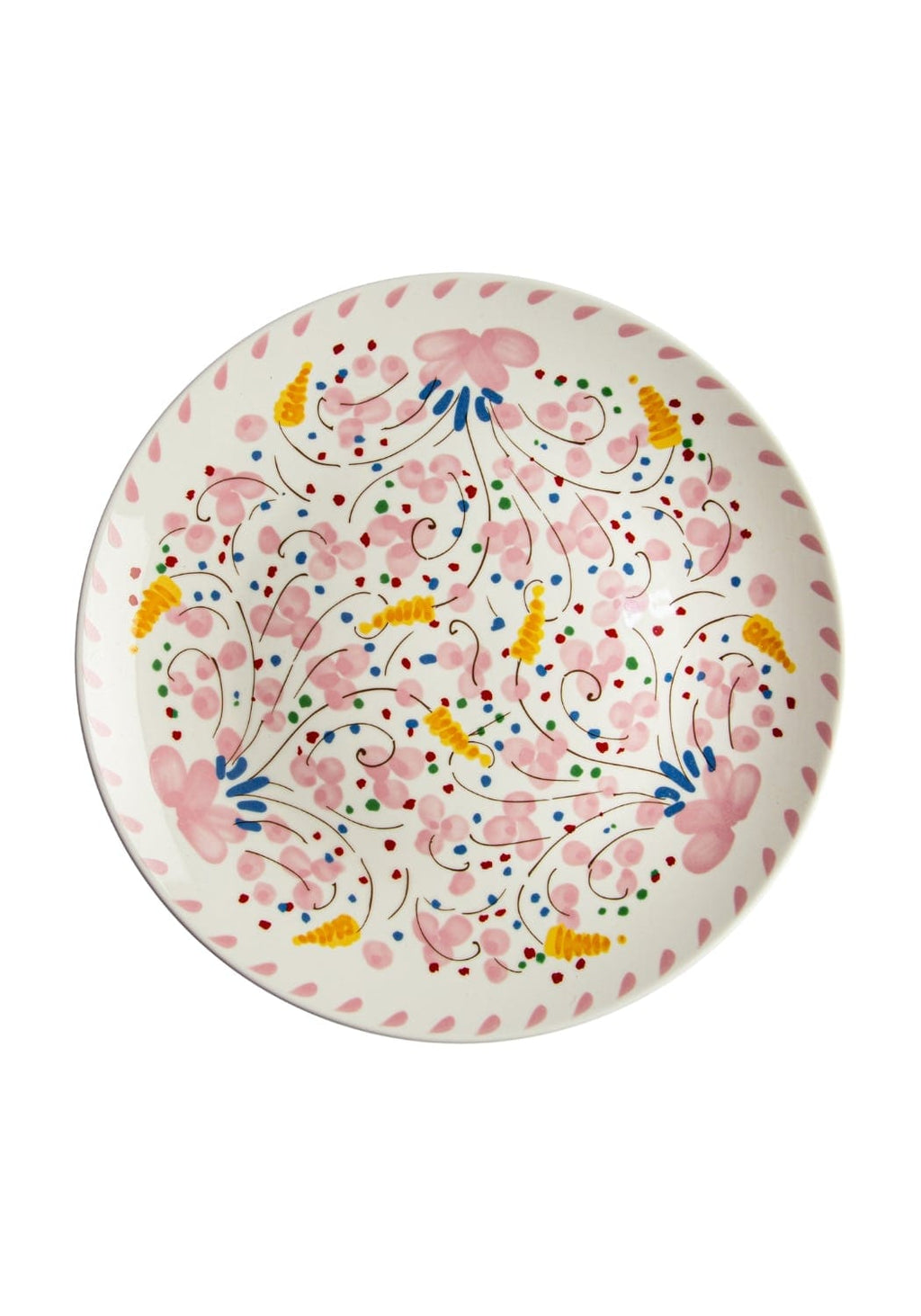 Beatrice Pink Deruta Style Dinner Plate - Set of 6