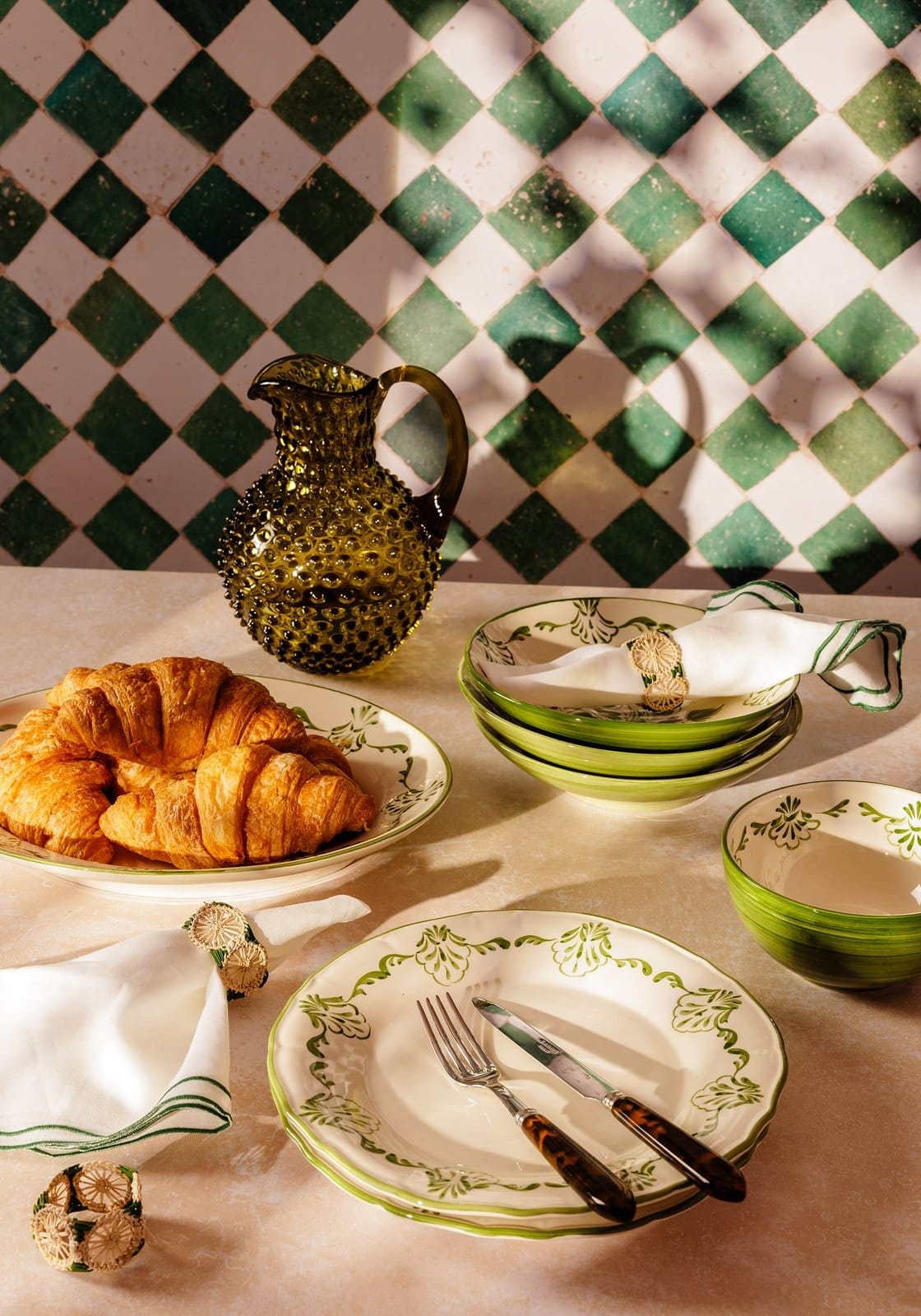 Cara Shell Pasta Bowl, Green
