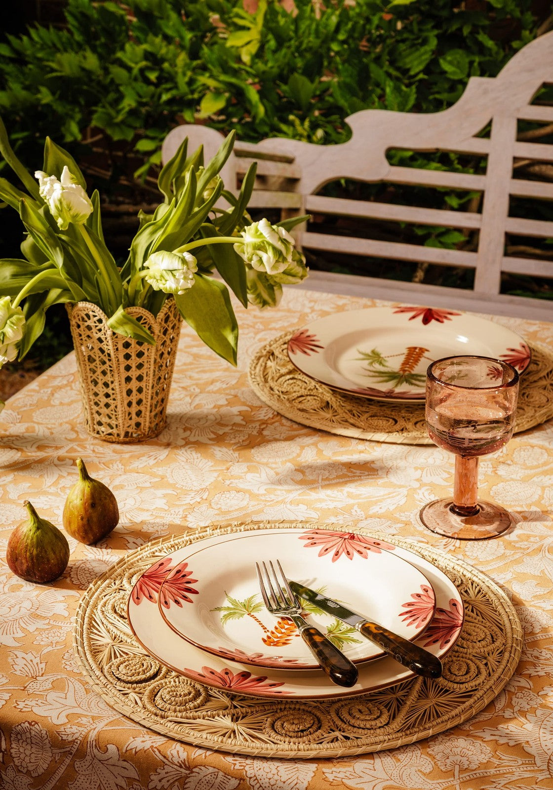 Arabella Side Plate, Green Palm Tree