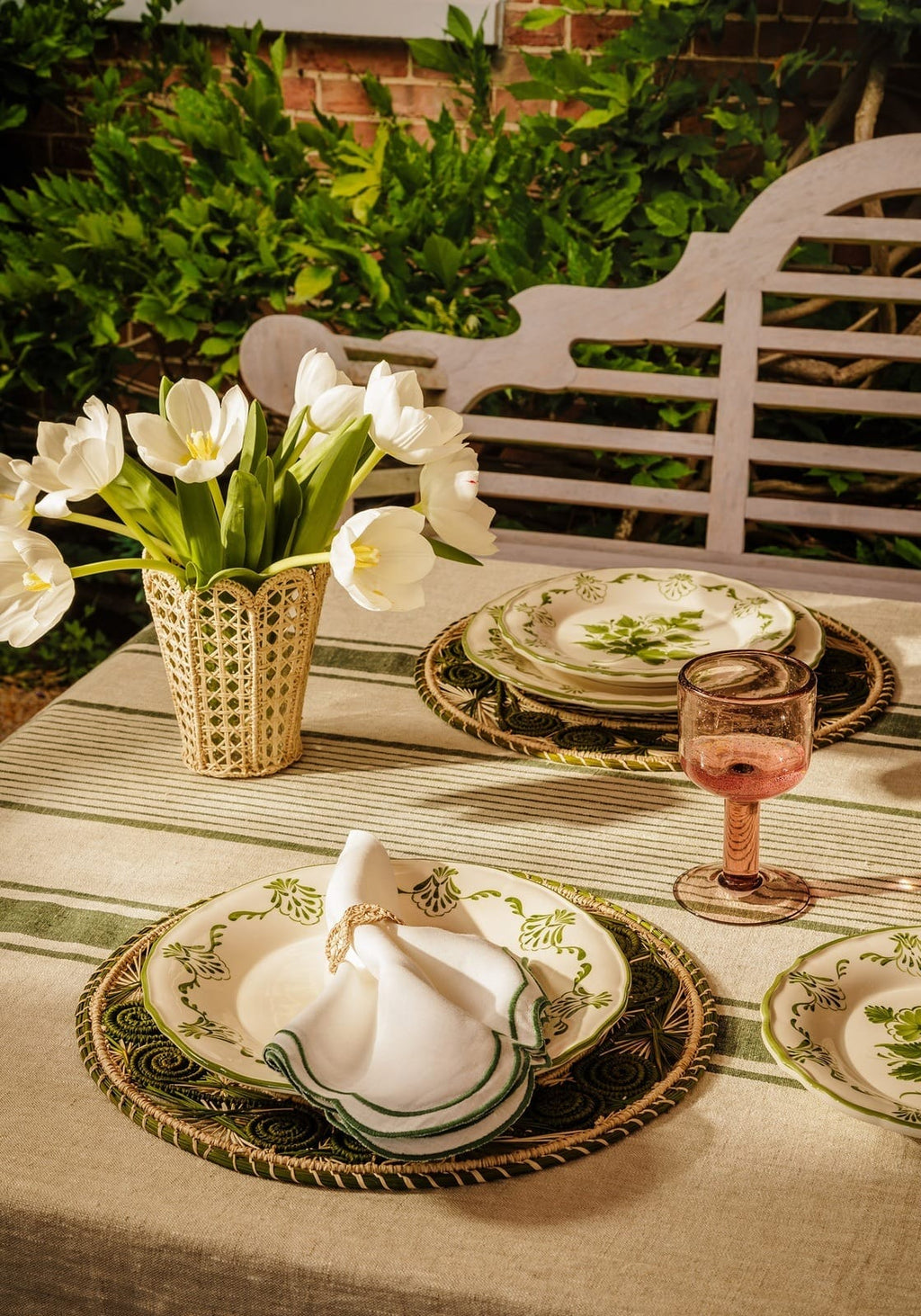 Cara Shell Dinner Plate, Green