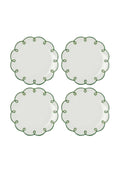 Glorious Green Scalloped Side Plates - Set of 4