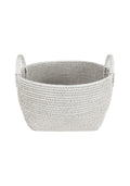 Handy Handwoven Rattan Basket - White