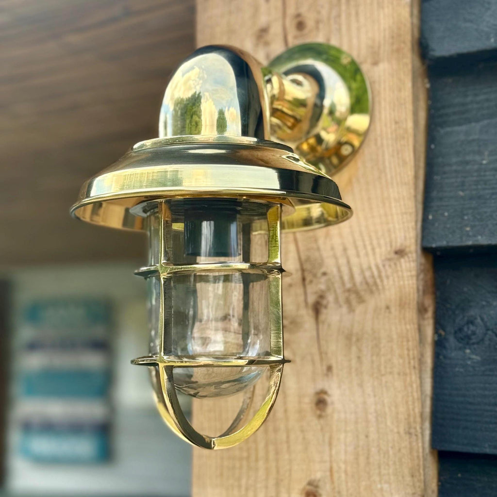 Wells - Solid Brass Bulkhead Outdoor & Bathroom Wall Light