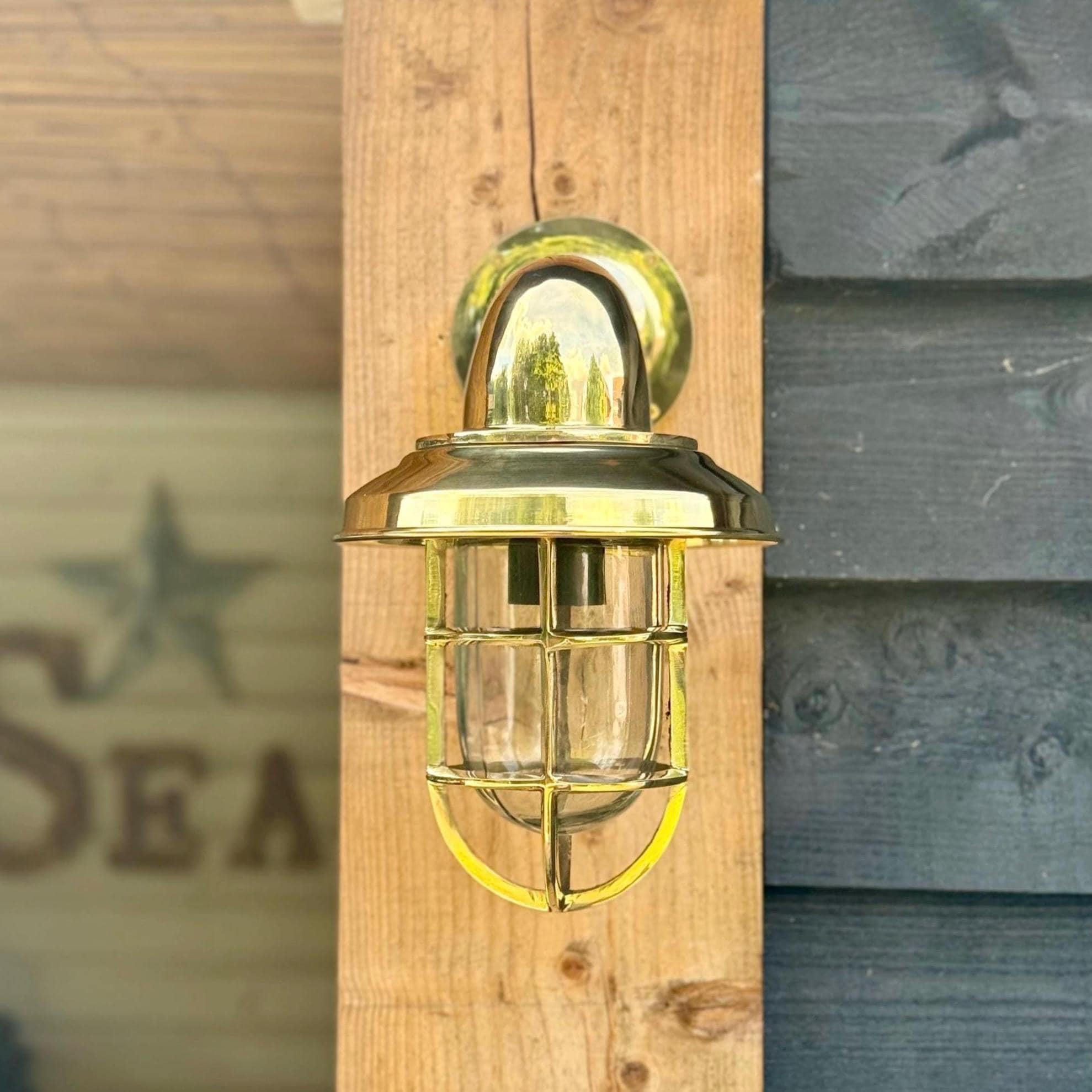 Wells - Solid Brass Bulkhead Outdoor & Bathroom Wall Light