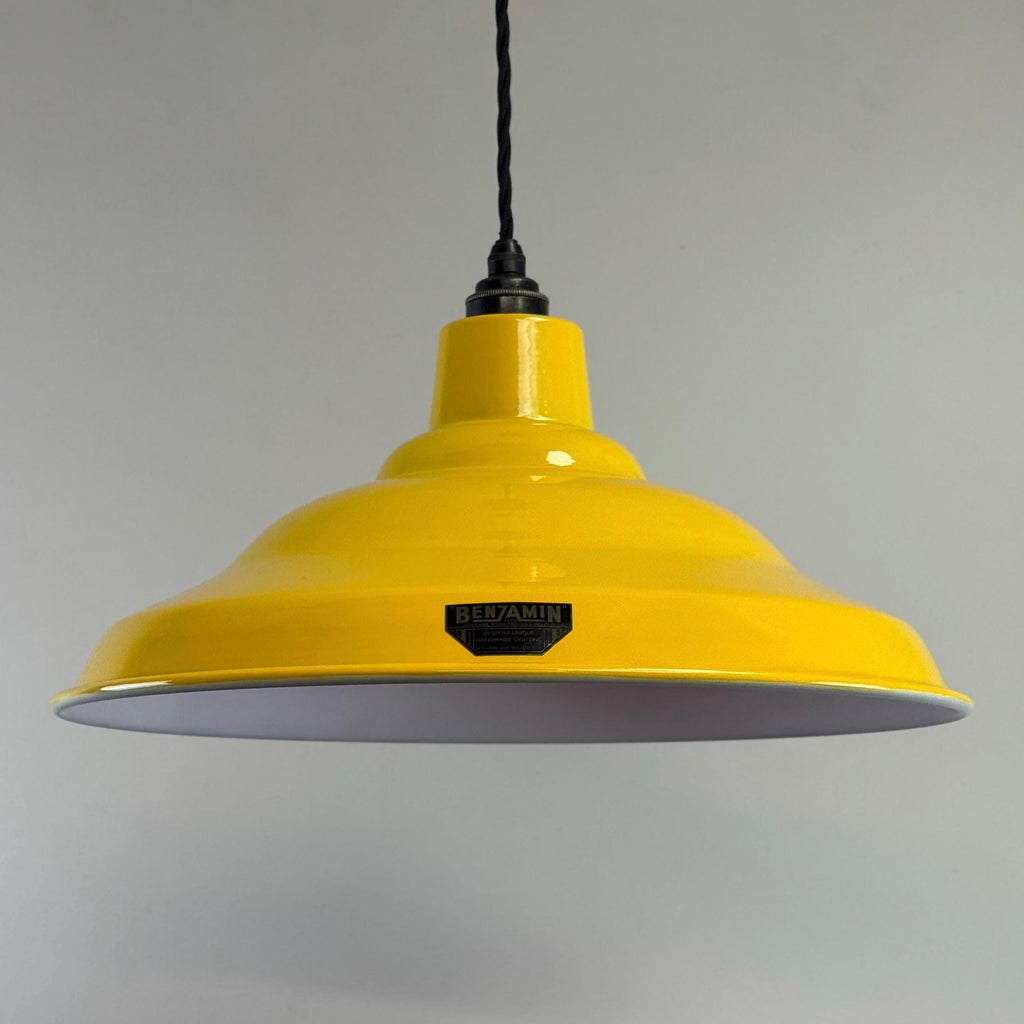 Bawsey ~ Summer Yellow Lampshade Pendant Set Light *Factory Second* ~ 16 Inch