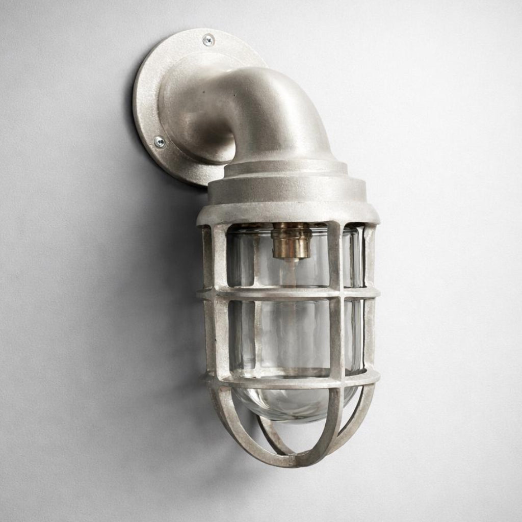 Beachamwell ~ Raw Cast Bulkhead Outdoor & Bathroom Sconce Wall Light ~ 10.5 Inch
