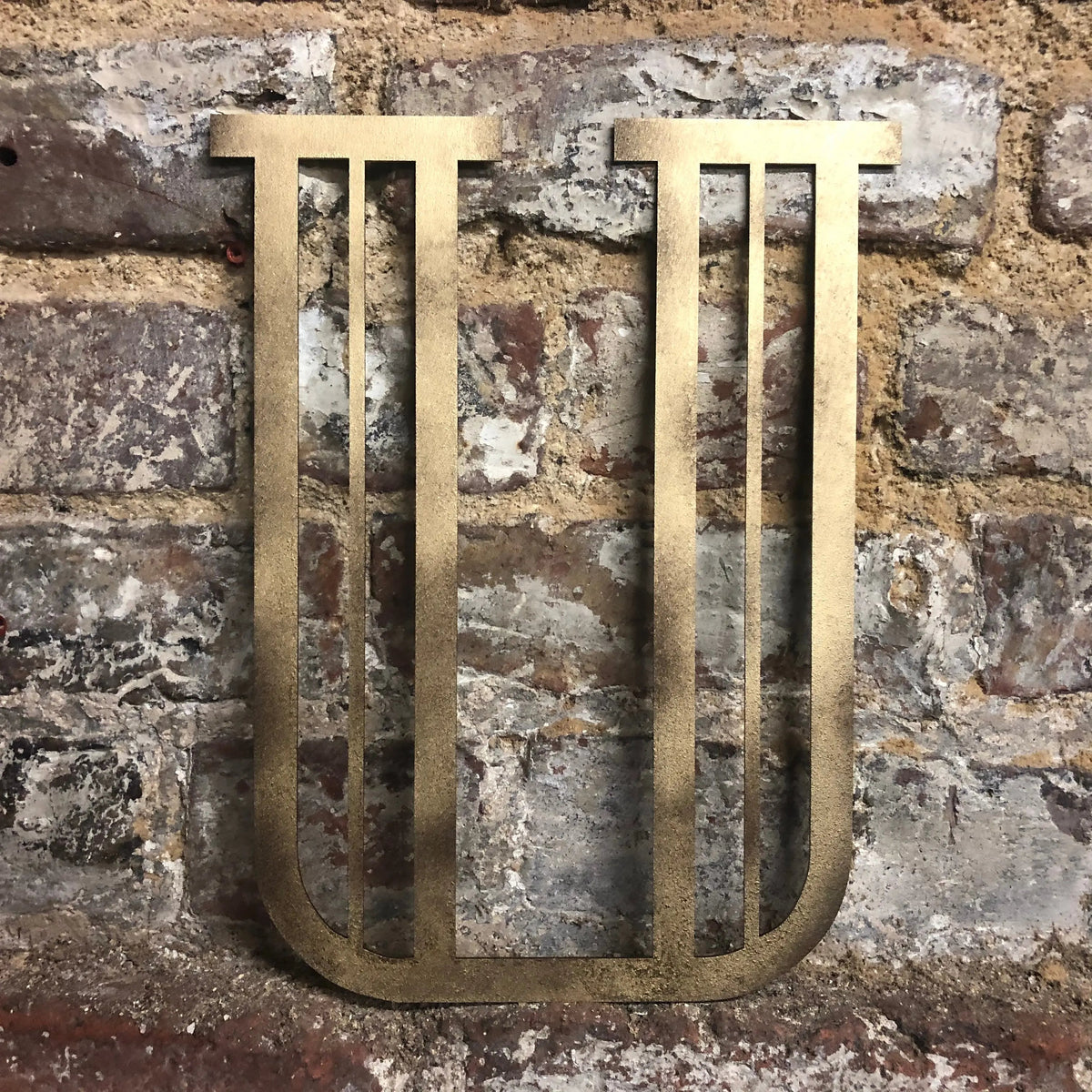Gold Art Deco Metal Alphabet Letters – 5” or 12” Decorative Lettering A–Z