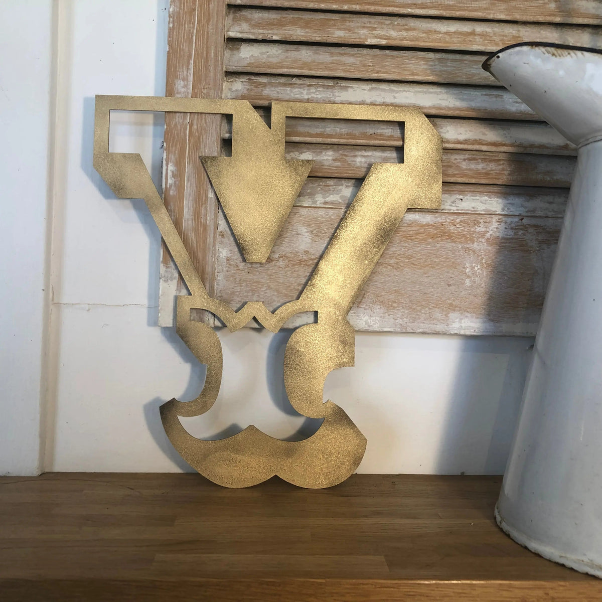A-Z Rustic 5" or 12" Gold Metal Carnival Letters.