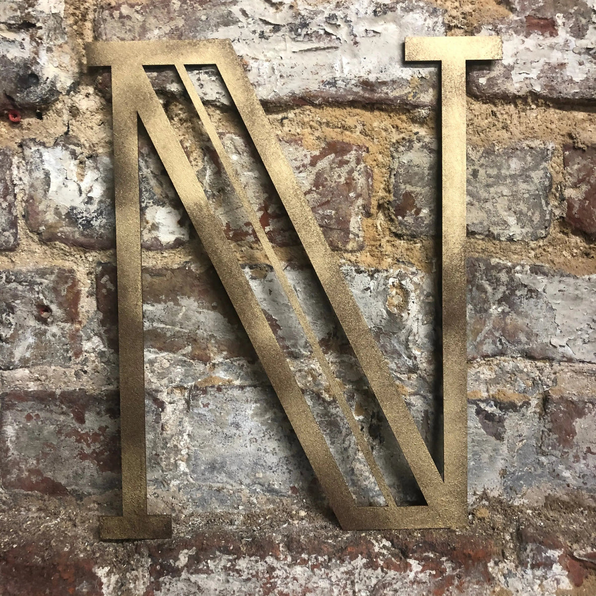 Gold Art Deco Metal Alphabet Letters – 5” or 12” Decorative Lettering A–Z