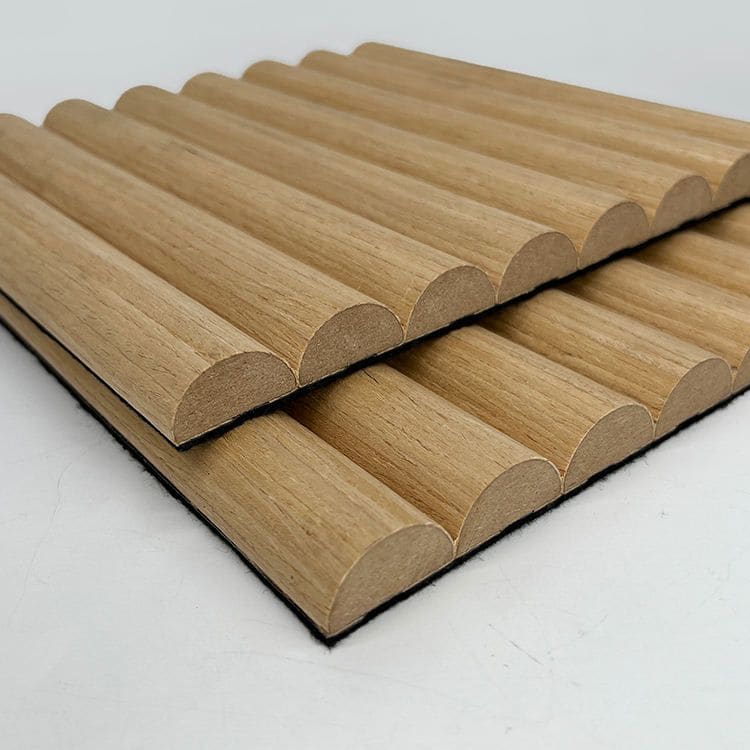 Large Fluted Wall Panels in Dusky Pink - 240cm x 60cm