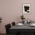 Large Fluted Wall Panels in Dusky Pink - 240cm x 60cm