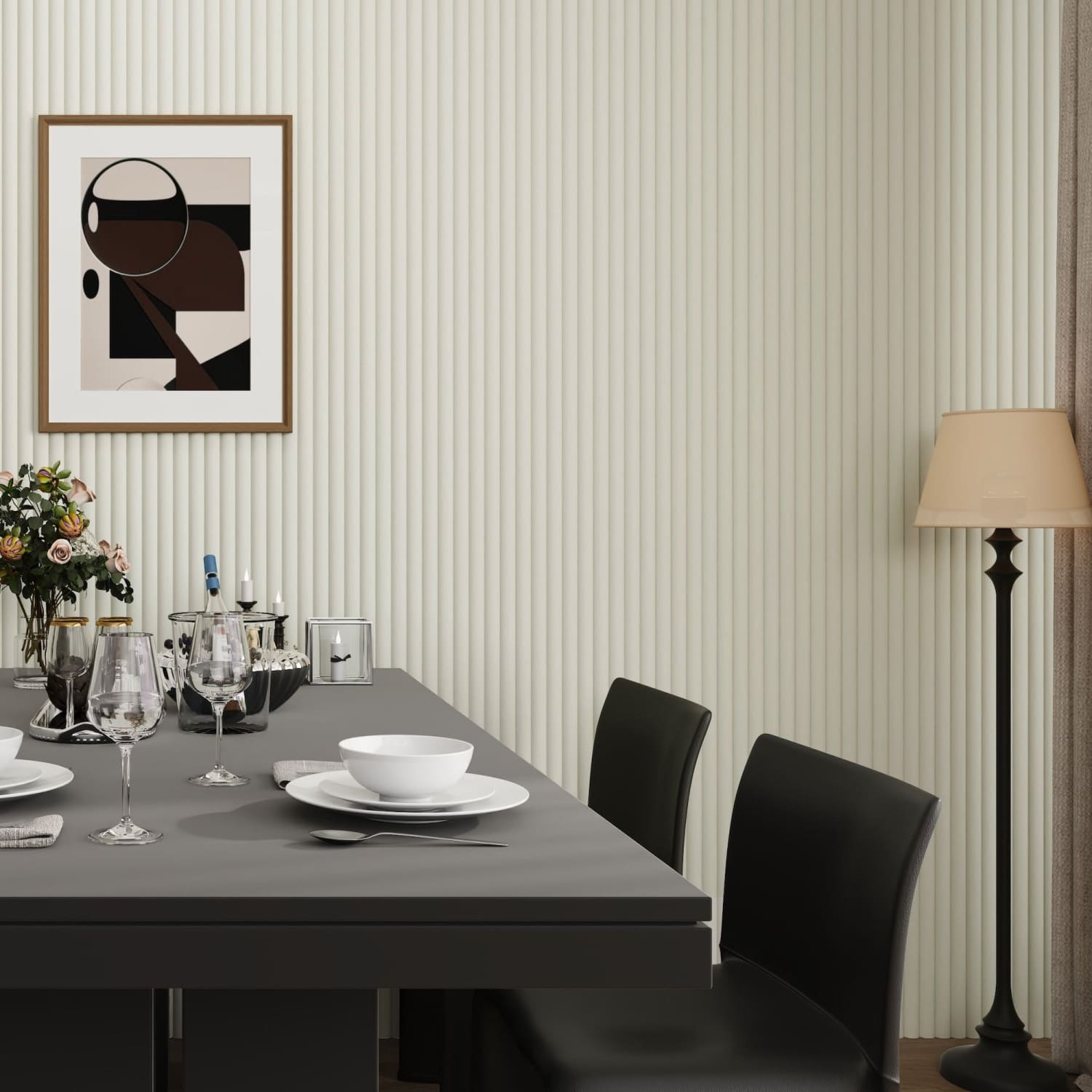 Large Fluted Wall Panels in Scallop - 240cm x 60cm