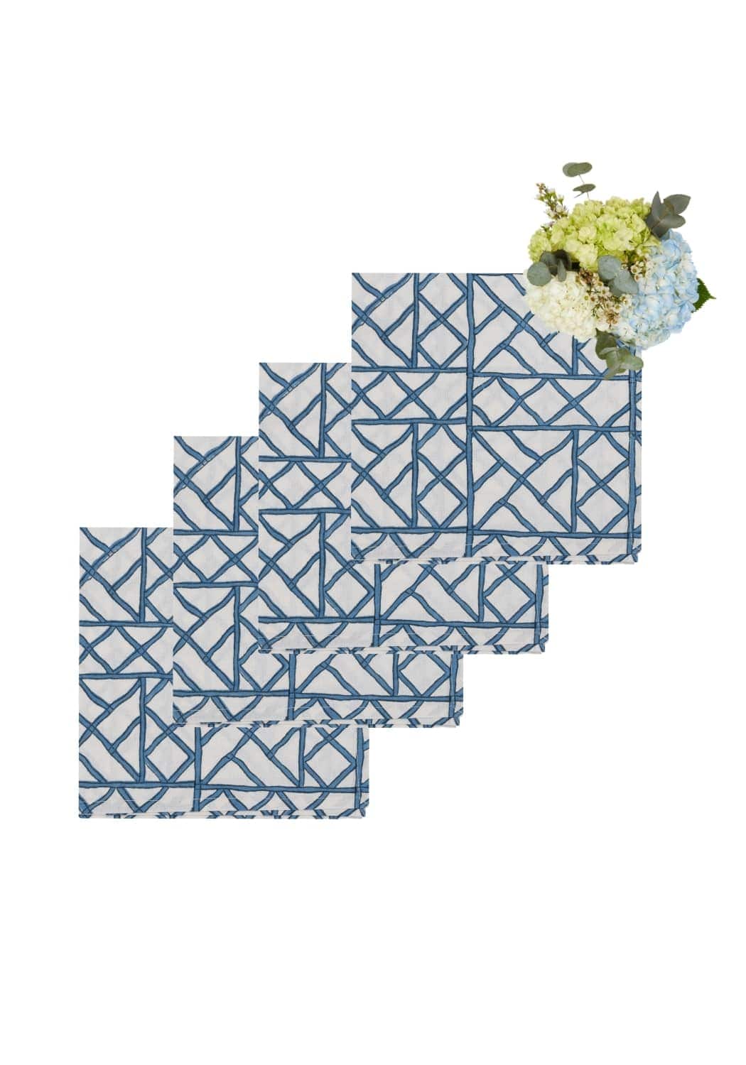 Lily's Blue Bamboo Breeze Napkins - Set of 4