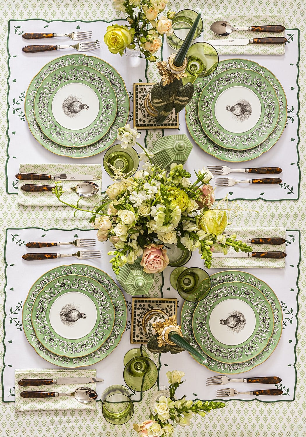 Pheasant Fancy Dessert Plates - Set of 4