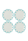 Sky Blue Scalloped Side Plates - Set of 4